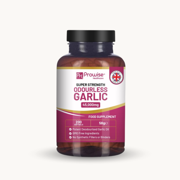 Odourless Garlic Capsules 45,000mg – 200 Softgels