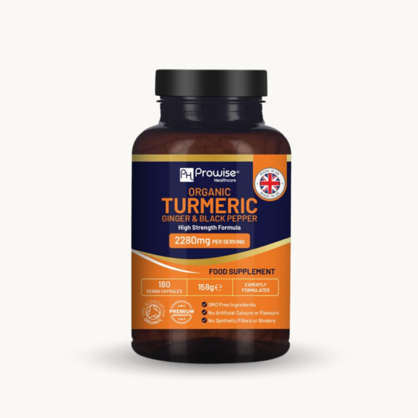 Organic Turmeric Capsules 2280mg – 180 Capsules