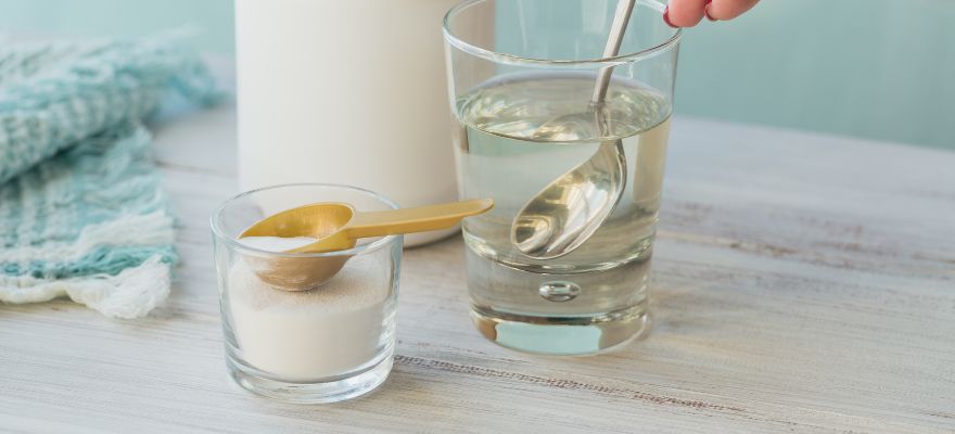 Collagen in a glass of water