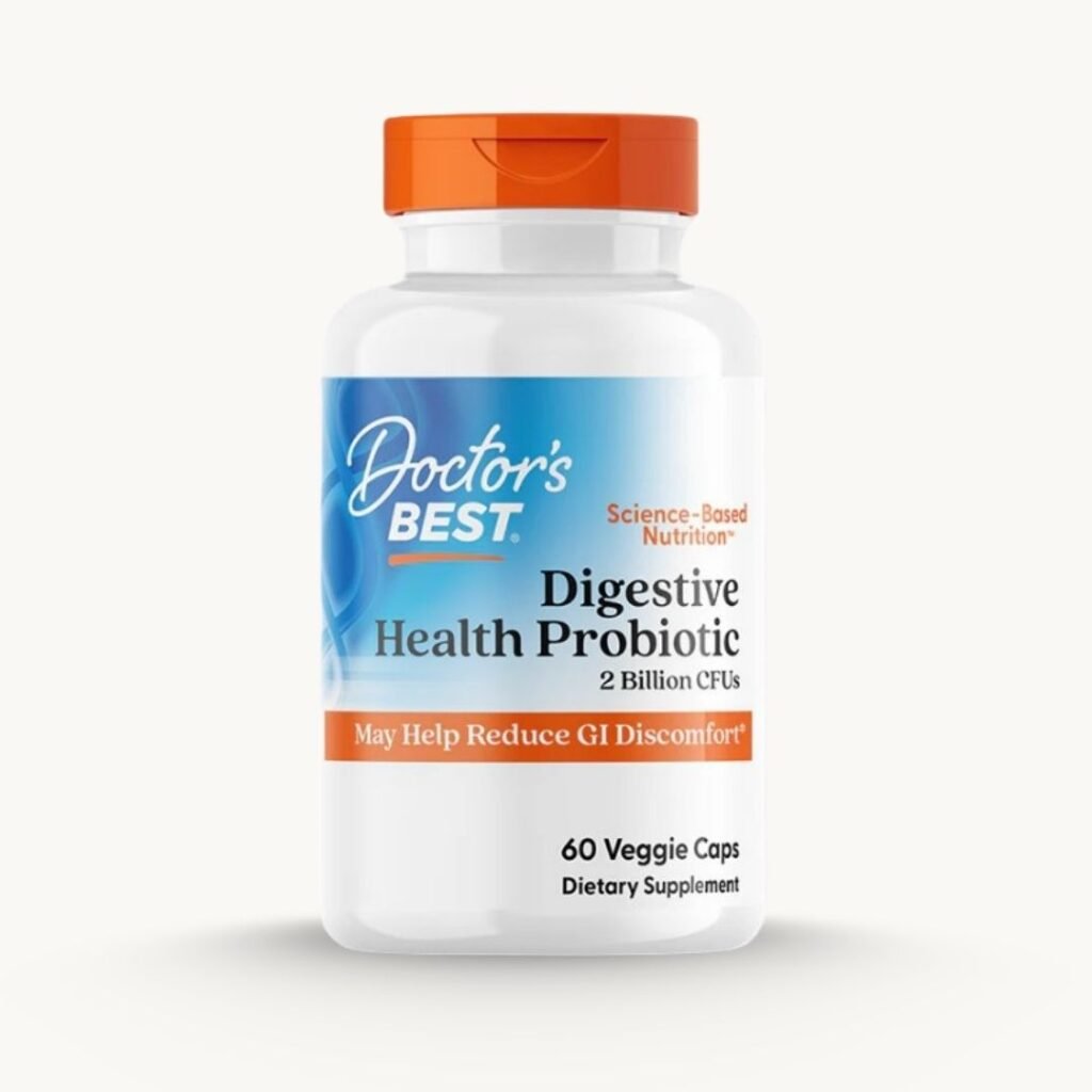 Doctors Best Digestive Health Probiotic - 2 Billion CFU- 60 Capsules