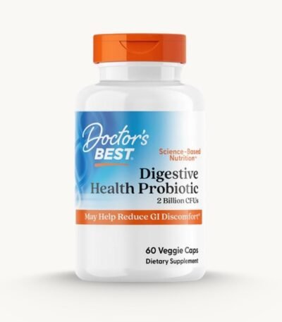 Doctors Best Digestive Health Probiotic - 2 Billion CFU- 60 Capsules