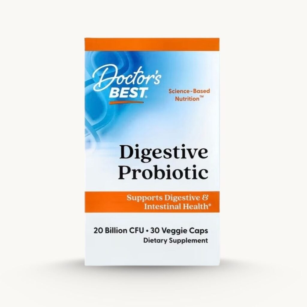Doctors Best Digestive Probiotic - 20 Billion CFU - 30 Capsules