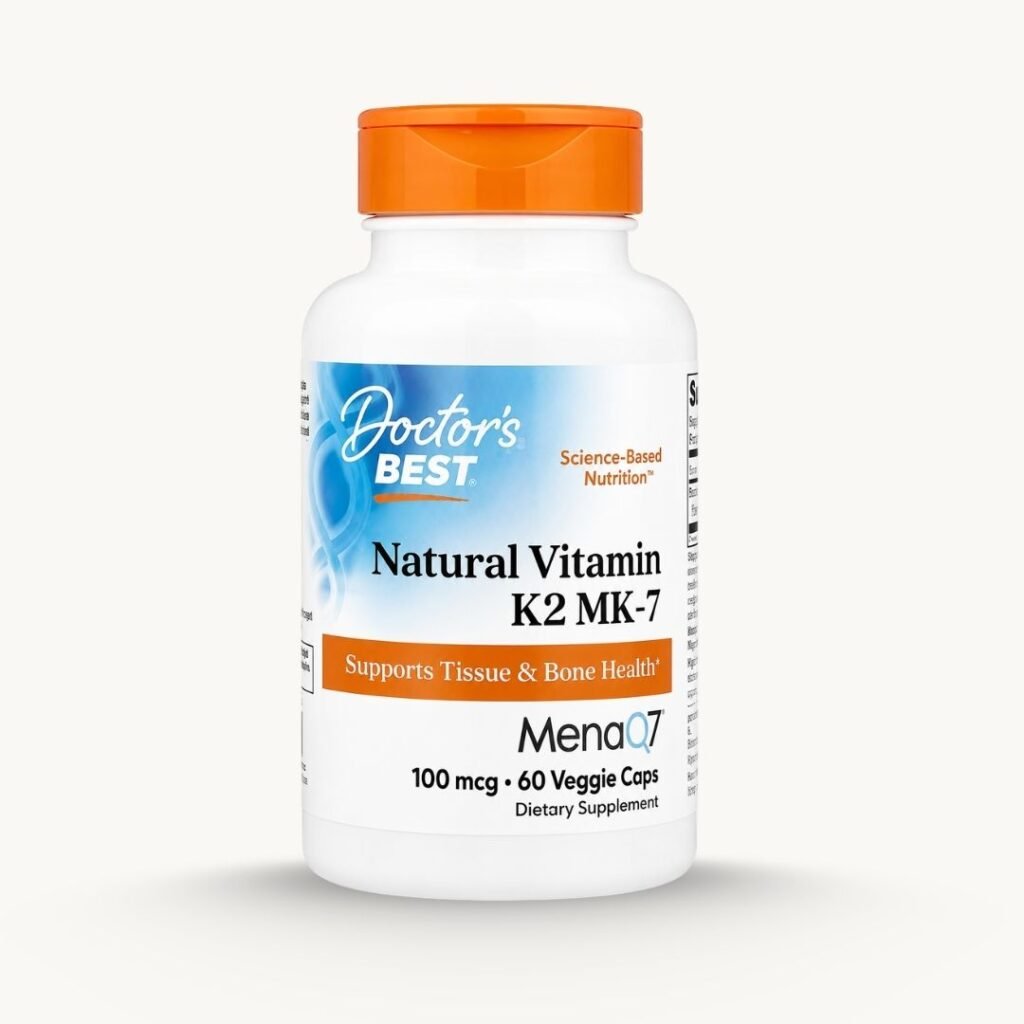 Doctors Best Vitamin K2 MK-7 MenaQ7 - 100mcg - 60 Vegan Capsules