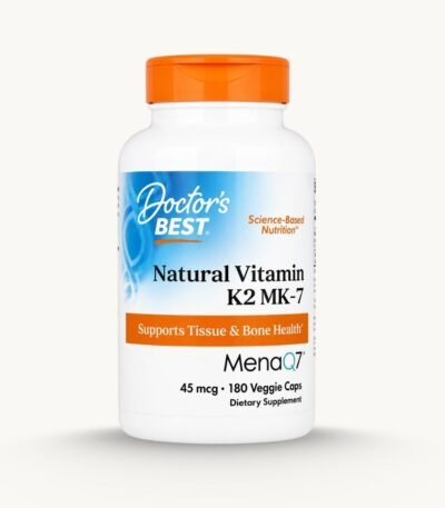 Doctors Best Vitamin K2 MK-7 MenaQ7 - 45mcg - 180 Vegan Capsules