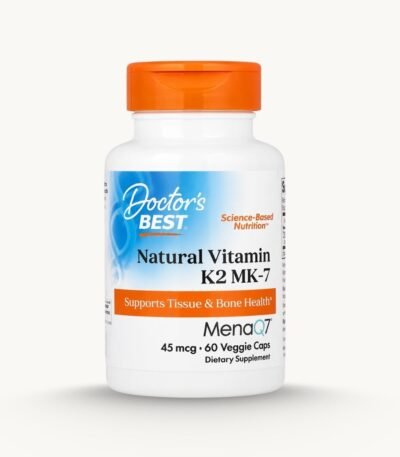 Doctors Best Vitamin K2 MK-7 MenaQ7 - 45mcg - 60 Vegan Capsules