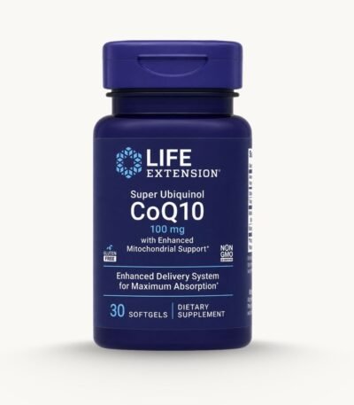 Life Extension Super Ubiquinol CoQ10 with PrimaVie Shilajit - 100mg - 30 softgels