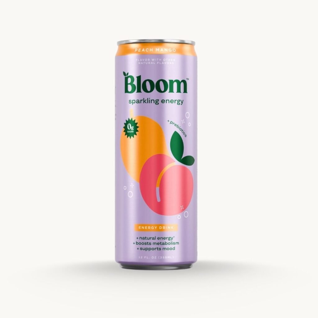 Bloom Sparkling Energy Peach Mango – 12 Cans