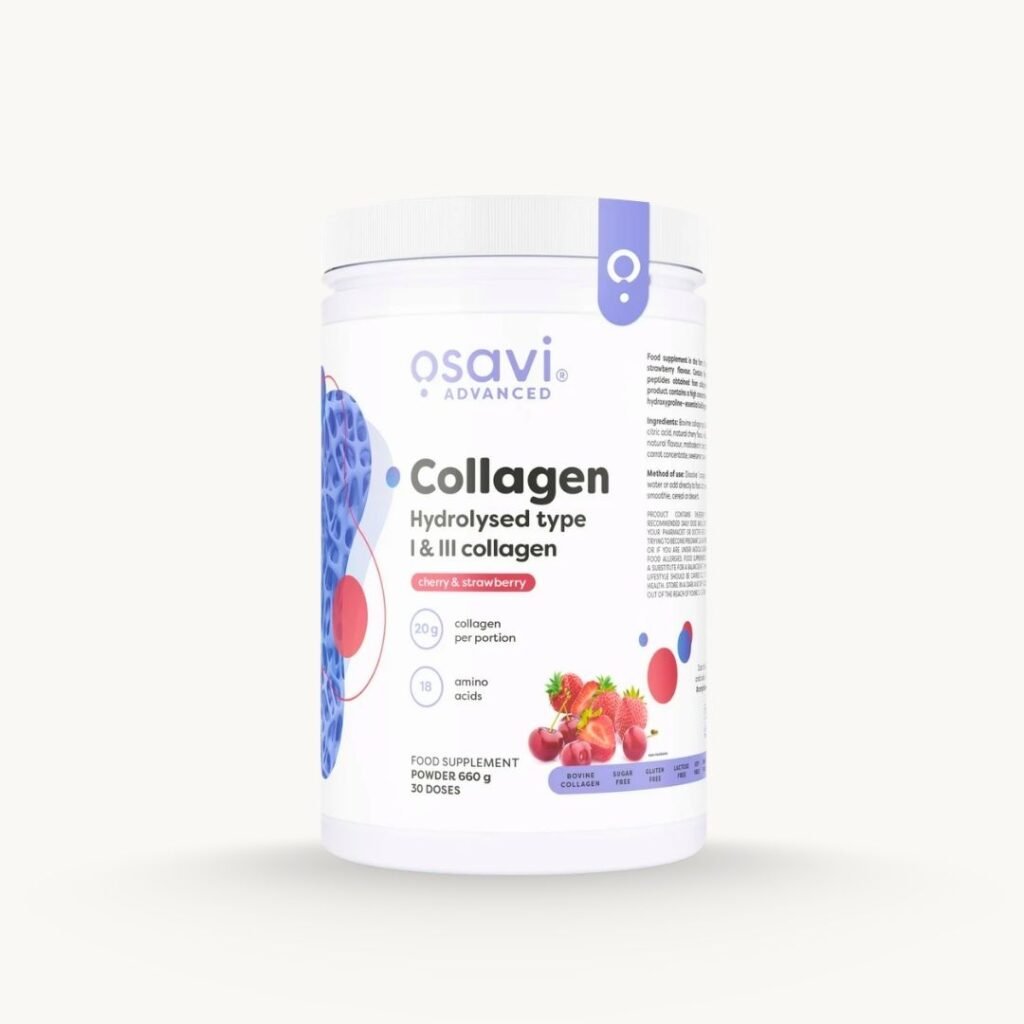Hydrolysed Collagen Type I & III Powder - Cherry & Strawberry - 660g