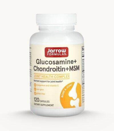 Jarrow Formulas Glucosamine + Chondroitin + MSM – 120 Capsules