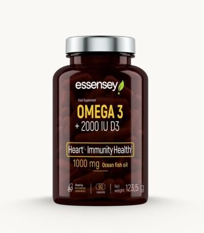 Omega 3 + 2000IU Vitamin D3 - 90 Capsules
