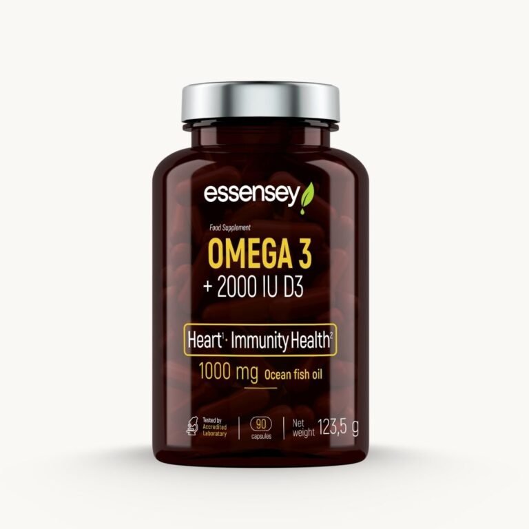 Omega 3 + 2000IU Vitamin D3 - 90 Capsules