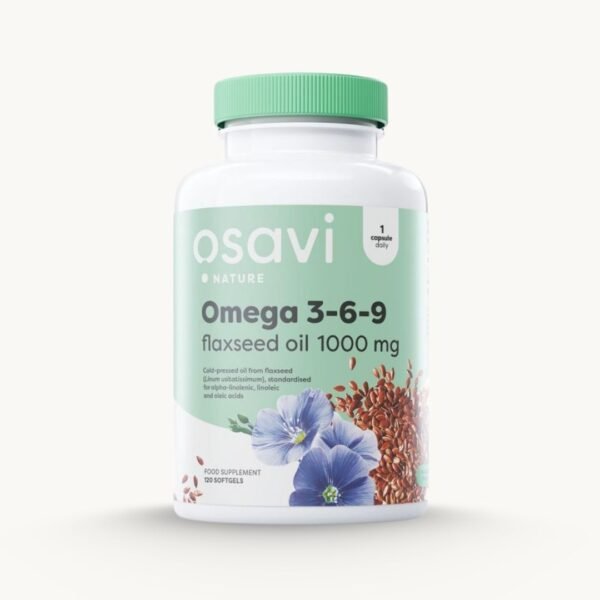 Omega 3-6-9 - Flaxseed Oil - 1000mg - 120 Softgels
